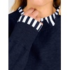 image:imageANRABESS Women Oversized Sweater Fall Crewneck Pullover Top  Cozy Knit Teacher School Outfits for WomenFaux Layered Ribbed TrimLong Sleeve Drop ShoulderPreppy Winter Casual StyleStriped Navy