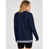 image:imageANRABESS Women Oversized Sweater Fall Crewneck Pullover Top  Cozy Knit Teacher School Outfits for WomenFaux Layered Ribbed TrimLong Sleeve Drop ShoulderPreppy Winter Casual StyleStriped Navy
