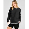 image:imageANRABESS Women Oversized Sweater Fall Crewneck Pullover Top  Cozy Knit Teacher School Outfits for WomenFaux Layered Ribbed TrimLong Sleeve Drop ShoulderPreppy Winter Casual StyleStriped Black