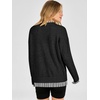 image:imageANRABESS Women Oversized Sweater Fall Crewneck Pullover Top  Cozy Knit Teacher School Outfits for WomenFaux Layered Ribbed TrimLong Sleeve Drop ShoulderPreppy Winter Casual StyleStriped Black