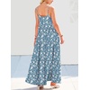 image:imageANRABESS Women Summer Casual Loose Sleeveless Sundress Spaghetti Strap Flowy Boho Linen Beach Vacation Maxi Long DressBlue White Floral
