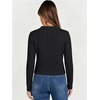 image:imageANRABESS Womens Cable Knit Sweaters Long Sleeve Cropped  V Neck Collared Pullover Sweater Top Polo Knit Shirt Business Casual Work Clothes Daily Wear Fashion Fall Winter OutfitsBlack
