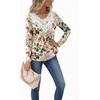 image:imageANRABESS Womens Long Sleeve Shirts Lace Tunic Tops  Scalloped V Neck Floral Print Blouses Soft Regular Fit Business Office Travel Outfits Dressy Casual Fall amp WinterMulti Floral