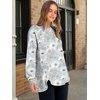 image:imageANRABESS Womens Oversized Printed Henley Neck Sweatshirt  Long Sleeve Tunic Pullover Half Button Curved Hem Side Slit Loose Fit Lightweight  Casual Daily for Leggings Fall WinterBlue Dandelion