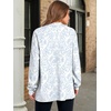 image:imageANRABESS Womens Oversized Printed Henley Neck Sweatshirt  Long Sleeve Tunic Pullover Half Button Curved Hem Side Slit Loose Fit Lightweight  Casual Daily for Leggings Fall WinterWhite Floral