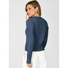 image:imageANRABESS Cable Knit Cropped Sweaters for Women  Crewneck Long Sleeve Fitted Pullover Tops Basic Soft Cozy Warm Fall Winter Layer Casual Going Out Business amp Daily WearDeep Blue