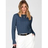 image:imageANRABESS Cable Knit Cropped Sweaters for Women  Crewneck Long Sleeve Fitted Pullover Tops Basic Soft Cozy Warm Fall Winter Layer Casual Going Out Business amp Daily WearDeep Blue
