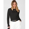 image:imageANRABESS Cable Knit Cropped Sweaters for Women  Crewneck Long Sleeve Fitted Pullover Tops Basic Soft Cozy Warm Fall Winter Layer Casual Going Out Business amp Daily WearBlack
