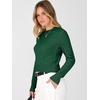 image:imageANRABESS Cable Knit Cropped Sweaters for Women  Crewneck Long Sleeve Fitted Pullover Tops Basic Soft Cozy Warm Fall Winter Layer Casual Going Out Business amp Daily WearForest Green