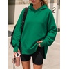 image:imageANRABESS Hoodies for Women Oversized Fall Fashion Outfits  Raglan Long Sleeve Pullover Sweatshirts Side Slit Tunic Cozy Soft Tops Casual Travel Going Out amp Workout Cute Y2K ClothesGreen
