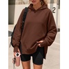 image:imageANRABESS Hoodies for Women Oversized Fall Fashion Outfits  Raglan Long Sleeve Pullover Sweatshirts Side Slit Tunic Cozy Soft Tops Casual Travel Going Out amp Workout Cute Y2K ClothesCaramel