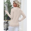 image:imageANRABESS Long Sleeve Polo Sweaters for Women Pearl Button  Business Casual Work Office Pullover Tops Basic Lightweight Comfy Knit Fall Fashion Winter Layer ClothesAlmond
