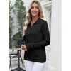 image:imageANRABESS Long Sleeve Polo Sweaters for Women Pearl Button  Business Casual Work Office Pullover Tops Basic Lightweight Comfy Knit Fall Fashion Winter Layer ClothesBlack