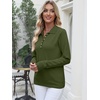 image:imageANRABESS Long Sleeve Polo Sweaters for Women Pearl Button  Business Casual Work Office Pullover Tops Basic Lightweight Comfy Knit Fall Fashion Winter Layer ClothesArmy Green