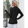 image:imageANRABESS Long Sleeve Polo Sweaters for Women Pearl Button  Business Casual Work Office Pullover Tops Basic Lightweight Comfy Knit Fall Fashion Winter Layer ClothesBlack
