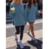 image:imageANRABESS Oversized Sweatshirt for Women Crewneck Fall Outfits  Long Sleeve Side Slit Pullover Tops Comfy Soft Fleece Loose Fit Sweatshirts with Pockets Casual Work Lounge Winter ClothesGrey Blue