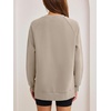 image:imageANRABESS Oversized Sweatshirt for Women Crewneck Fall Outfits  Long Sleeve Side Slit Pullover Tops Comfy Soft Fleece Loose Fit Sweatshirts with Pockets Casual Work Lounge Winter ClothesLight Khaki