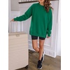 image:imageANRABESS Oversized Sweatshirt for Women Crewneck Fall Outfits  Long Sleeve Side Slit Pullover Tops Comfy Soft Fleece Loose Fit Sweatshirts with Pockets Casual Work Lounge Winter ClothesGreen