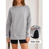 image:imageANRABESS Oversized Sweatshirt for Women Crewneck Fall Outfits  Long Sleeve Side Slit Pullover Tops Comfy Soft Fleece Loose Fit Sweatshirts with Pockets Casual Work Lounge Winter ClothesGrey