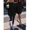 image:imageANRABESS Oversized Sweatshirt for Women Crewneck Fall Outfits  Long Sleeve Side Slit Pullover Tops Comfy Soft Fleece Loose Fit Sweatshirts with Pockets Casual Work Lounge Winter ClothesBlack