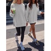 image:imageANRABESS Oversized Sweatshirt for Women Crewneck Fall Outfits  Long Sleeve Side Slit Pullover Tops Comfy Soft Fleece Loose Fit Sweatshirts with Pockets Casual Work Lounge Winter ClothesGrey