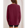 image:imageANRABESS Oversized Sweatshirt for Women Crewneck Fall Outfits  Long Sleeve Side Slit Pullover Tops Comfy Soft Fleece Loose Fit Sweatshirts with Pockets Casual Work Lounge Winter ClothesWine Red
