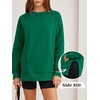 image:imageANRABESS Oversized Sweatshirt for Women Crewneck Fall Outfits  Long Sleeve Side Slit Pullover Tops Comfy Soft Fleece Loose Fit Sweatshirts with Pockets Casual Work Lounge Winter ClothesGreen