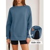 image:imageANRABESS Oversized Sweatshirt for Women Crewneck Fall Outfits  Long Sleeve Side Slit Pullover Tops Comfy Soft Fleece Loose Fit Sweatshirts with Pockets Casual Work Lounge Winter ClothesGrey Blue