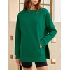 image:imageANRABESS Oversized Sweatshirt for Women Crewneck Fall Outfits  Long Sleeve Side Slit Pullover Tops Comfy Soft Fleece Loose Fit Sweatshirts with Pockets Casual Work Lounge Winter ClothesGreen