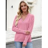 image:imageANRABESS Sweaters for Women Fall Lightweight Knit Pullover  Soft Long Sleeve V Neck Loose Fit Shirts Business Casual Work Tops Winter Spring BlousesCoral Pink