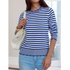 image:imageANRABESS Sweaters for Women Loose Fit Lightweight  Scalloped Long Sleeve Tops Soft Cozy Knit Pullover Travel Work Daily Wear Colthes 2026 Fall Casual Dressy OutfitsBlue White Stripe