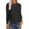 image:imageANRABESS Sweaters for Women Loose Fit Lightweight  Scalloped Long Sleeve Tops Soft Cozy Knit Pullover Travel Work Daily Wear Colthes 2026 Fall Casual Dressy OutfitsBlack