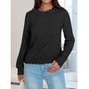 image:imageANRABESS Sweaters for Women Loose Fit Lightweight  Scalloped Long Sleeve Tops Soft Cozy Knit Pullover Travel Work Daily Wear Colthes 2026 Fall Casual Dressy OutfitsBlack
