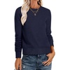 image:imageANRABESS Sweaters for Women Loose Fit Lightweight  Scalloped Long Sleeve Tops Soft Cozy Knit Pullover Travel Work Daily Wear Colthes 2026 Fall Casual Dressy OutfitsNavy Blue