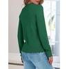 image:imageANRABESS Sweaters for Women Loose Fit Lightweight  Scalloped Long Sleeve Tops Soft Cozy Knit Pullover Travel Work Daily Wear Colthes 2026 Fall Casual Dressy OutfitsForest Green