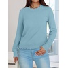 image:imageANRABESS Sweaters for Women Loose Fit Lightweight  Scalloped Long Sleeve Tops Soft Cozy Knit Pullover Travel Work Daily Wear Colthes 2026 Fall Casual Dressy OutfitsLight Blue
