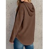 image:imageANRABESS Waffle Knit Hoodies for Women Lightweight Sweatshirt  Comfy Drawstring Long Sleeve Fall Fashion Pullover Tops Loose Fit Curved Hem Casual Daily Wear amp Work Winter OutfitsBrown