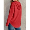 image:imageANRABESS Waffle Knit Hoodies for Women Lightweight Sweatshirt  Comfy Drawstring Long Sleeve Fall Fashion Pullover Tops Loose Fit Curved Hem Casual Daily Wear amp Work Winter OutfitsRed