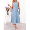 image:imageANRABESS Women Formal Sleeveless Cocktail Midi Dresses  Summer Wedding Guest Dress Elegant with Belted Business Work Modest ALine Versatile for Party Dinner EveningLight Blue