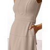image:imageANRABESS Women Formal Sleeveless Cocktail Midi Dresses  Summer Wedding Guest Dress Elegant with Belted Business Work Modest ALine Versatile for Party Dinner EveningBeige