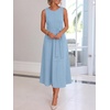 image:imageANRABESS Women Formal Sleeveless Cocktail Midi Dresses  Summer Wedding Guest Dress Elegant with Belted Business Work Modest ALine Versatile for Party Dinner EveningLight Blue