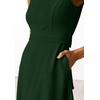 image:imageANRABESS Women Formal Sleeveless Cocktail Midi Dresses  Summer Wedding Guest Dress Elegant with Belted Business Work Modest ALine Versatile for Party Dinner EveningDark Green
