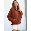 image:imageANRABESS Women Fuzzy Fleece Pullover Sherpa Jackets  Long Sleeve Button Down Warm Soft Color Block Sweatshirt with PocketsBrick Red