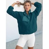 image:imageANRABESS Women Fuzzy Fleece Pullover Sherpa Jackets  Long Sleeve Button Down Warm Soft Color Block Sweatshirt with PocketsCyan