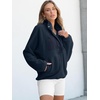image:imageANRABESS Women Fuzzy Fleece Pullover Sherpa Jackets  Long Sleeve Button Down Warm Soft Color Block Sweatshirt with PocketsNavy Blue