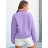 image:imageANRABESS Women Fuzzy Fleece Pullover Sherpa Jackets  Long Sleeve Button Down Warm Soft Color Block Sweatshirt with PocketsPurple