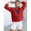 image:imageANRABESS Women Fuzzy Fleece Pullover Sherpa Jackets  Long Sleeve Button Down Warm Soft Color Block Sweatshirt with PocketsRed