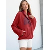 image:imageANRABESS Women Fuzzy Fleece Pullover Sherpa Jackets  Long Sleeve Button Down Warm Soft Color Block Sweatshirt with PocketsRed