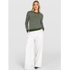 image:imageANRABESS Women Long Sleeve Striped Crochet Sweater Top  Crew Neck Knit Pullover Comfy Soft Lightweight Clothes Casual Daily Wear Travel amp Vacation Fall Spring Trendy OutfitsGreen White