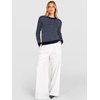 image:imageANRABESS Women Long Sleeve Striped Crochet Sweater Top  Crew Neck Knit Pullover Comfy Soft Lightweight Clothes Casual Daily Wear Travel amp Vacation Fall Spring Trendy OutfitsNavy Blue White